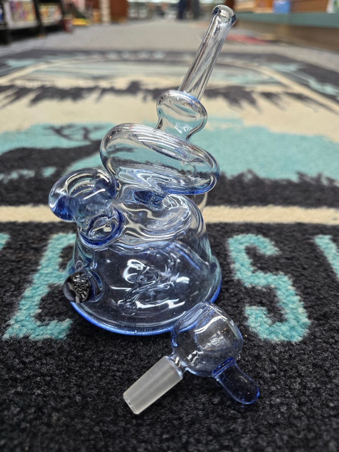 Danny Camp Translucent Blue Full Color Dab Rig- Enfield, CT.