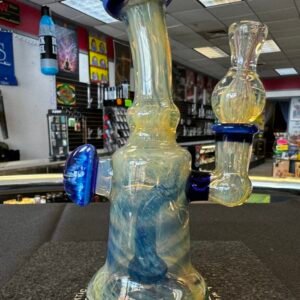Beak Glass Fumed Rig w/ HoneyComb Accent & Matching Cap -Portland, ME