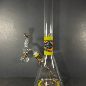 Augy Glass Color Accent Worked Section Beaker with AC- Burlington, VT.